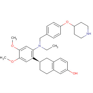 722524-26-7  2-Naphthalenol,6-[2-[ethyl[[4-(4-piperidinyloxy)phenyl]methyl]amino]-4,5-dimethoxyphenyl]-5,6,7,8-tetrahydro-, (6R)-