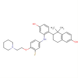 722524-98-3  2-Naphthalenol,6-[2-[[3-fluoro-4-[2-(1-piperidinyl)ethoxy]phenyl]amino]-4-hydroxyphenyl]-5,6,7,8-tetrahydro-5,5-dimethyl-
