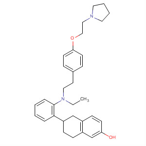 722527-11-9  2-Naphthalenol,6-[2-[ethyl[2-[4-[2-(1-pyrrolidinyl)ethoxy]phenyl]ethyl]amino]phenyl]-5,6,7,8-tetrahydro-