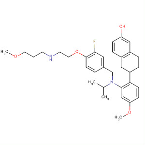 722527-45-9  2-Naphthalenol,6-[2-[[[3-fluoro-4-[2-[(2-methoxyethyl)methylamino]ethoxy]phenyl]methyl](1-methylethyl)amino]-4-methoxyphenyl]-5,6,7,8-tetrahydro-
