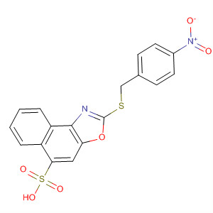72302-92-2  Naphth[1,2-d]oxazole-5-sulfonic acid, 2-[[(4-nitrophenyl)methyl]thio]-