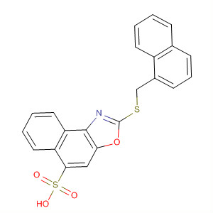 72319-42-7  Naphth[1,2-d]oxazole-5-sulfonic acid, 2-[(1-naphthalenylmethyl)thio]-