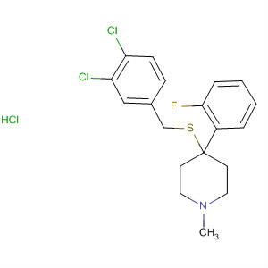 72364-16-0  Piperidine,4-[[(3,4-dichlorophenyl)methyl]thio]-4-(2-fluorophenyl)-1-methyl-,hydrochloride