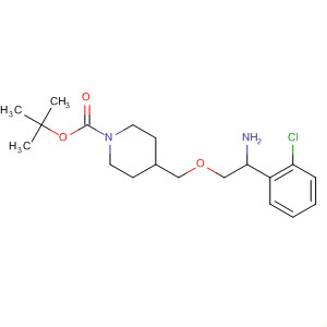 724463-16-5  1-Piperidinecarboxylic acid,4-[[2-amino-2-(2-chlorophenyl)ethoxy]methyl]-, 1,1-dimethylethyl ester