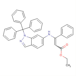 724767-12-8  2-Propenoic acid,3-phenyl-3-[[1-(triphenylmethyl)-1H-indazol-6-yl]amino]-, ethyl ester