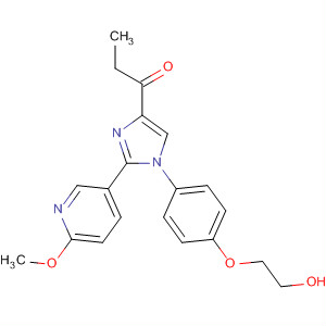 726194-17-8  1-Propanone,1-[1-[4-(2-hydroxyethoxy)phenyl]-2-(6-methoxy-3-pyridinyl)-1H-imidazol-4-yl]-