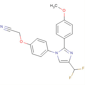 726194-21-4  Acetonitrile,[4-[4-(difluoromethyl)-2-(4-methoxyphenyl)-1H-imidazol-1-yl]phenoxy]-