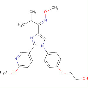 726194-95-2  1-Propanone,1-[1-[4-(2-hydroxyethoxy)phenyl]-2-(6-methoxy-3-pyridinyl)-1H-imidazol-4-yl]-2-methyl-, O-methyloxime, (1E)-