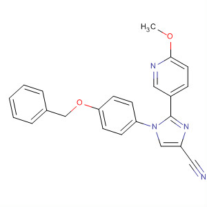 726196-47-0  1H-Imidazole-4-carbonitrile,2-(6-methoxy-3-pyridinyl)-1-[4-(phenylmethoxy)phenyl]-