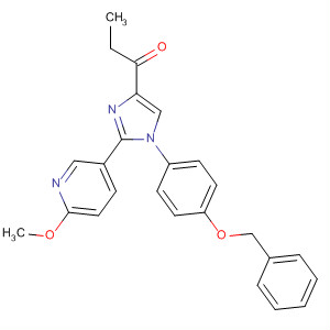 726196-50-5  1-Propanone,1-[2-(6-methoxy-3-pyridinyl)-1-[4-(phenylmethoxy)phenyl]-1H-imidazol-4-yl]-
