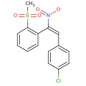 728895-98-5  Benzene, 1-[(1E)-2-(4-chlorophenyl)-1-nitroethenyl]-2-(methylsulfonyl)-