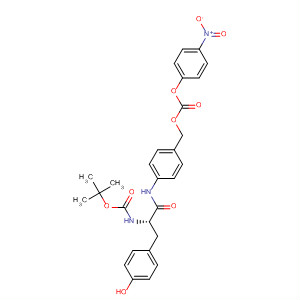 728916-17-4  Carbonic acid,[4-[[(2S)-2-[[(1,1-dimethylethoxy)carbonyl]amino]-3-(4-hydroxyphenyl)-1-oxopropyl]amino]phenyl]methyl 4-nitrophenyl ester