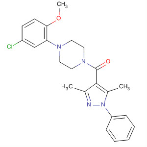 729605-52-1  Piperazine,1-(5-chloro-2-methoxyphenyl)-4-[(3,5-dimethyl-1-phenyl-1H-pyrazol-4-yl)carbonyl]-