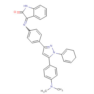 73129-75-6  2H-Indol-2-one,3-[[4-[5-[4-(dimethylamino)phenyl]-4,5-dihydro-1-phenyl-1H-pyrazol-3-yl]phenyl]imino]-1,3-dihydro-
