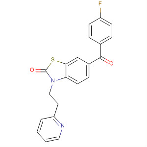 700364-23-4  2(3H)-Benzothiazolone, 6-(4-fluorobenzoyl)-3-[2-(2-pyridinyl)ethyl]-