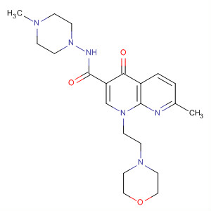 700364-61-0  1,8-Naphthyridine-3-carboxamide,1,4-dihydro-7-methyl-N-(4-methyl-1-piperazinyl)-1-[2-(4-morpholinyl)ethyl]-4-oxo-