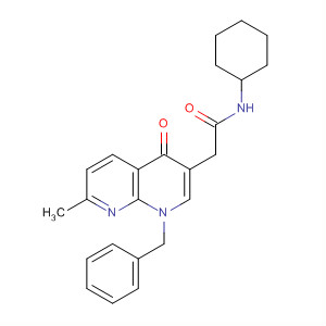 700364-92-7  1,8-Naphthyridine-3-acetamide,N-cyclohexyl-1,4-dihydro-7-methyl-4-oxo-1-(phenylmethyl)-