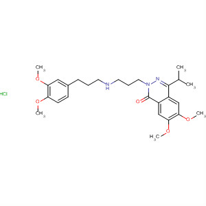 70111-58-9  1(2H)-Phthalazinone,2-[3-[[2-(3,4-dimethoxyphenyl)ethyl]methylamino]propyl]-6,7-dimethoxy-4-(1-methylethyl)-, monohydrochloride