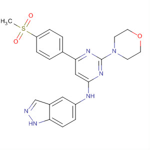 701242-78-6  1H-Indazol-5-amine,N-[6-[4-(methylsulfonyl)phenyl]-2-(4-morpholinyl)-4-pyrimidinyl]-