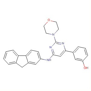 701242-99-1  Phenol, 3-[6-(9H-fluoren-2-ylamino)-2-(4-morpholinyl)-4-pyrimidinyl]-