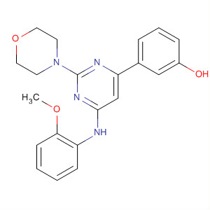 701243-60-9  Phenol, 3-[6-[(2-methoxyphenyl)amino]-2-(4-morpholinyl)-4-pyrimidinyl]-