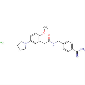 701264-27-9  Benzeneacetamide,N-[[4-(aminoiminomethyl)phenyl]methyl]-a-methoxy-4-(1-pyrrolidinyl)-,monohydrochloride