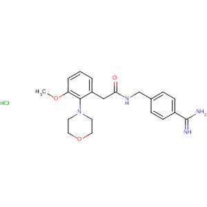 701264-43-9  Benzeneacetamide,N-[[4-(aminoiminomethyl)phenyl]methyl]-a-methoxy-2-(4-morpholinyl)-,monohydrochloride