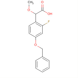 701264-74-6  Benzeneacetic acid, 2-fluoro-a-methoxy-4-(phenylmethoxy)-