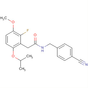 701264-77-9  Benzeneacetamide,N-[(4-cyanophenyl)methyl]-2-fluoro-a-methoxy-4-(1-methylethoxy)-