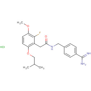 701264-80-4  Benzeneacetamide,N-[[4-(aminoiminomethyl)phenyl]methyl]-2-fluoro-a-methoxy-4-(2-methylpropoxy)-, monohydrochloride