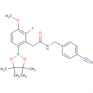 701264-83-7  Benzeneacetamide,N-[(4-cyanophenyl)methyl]-2-fluoro-a-methoxy-4-(4,4,5,5-tetramethyl-1,3,2-dioxaborolan-2-yl)-