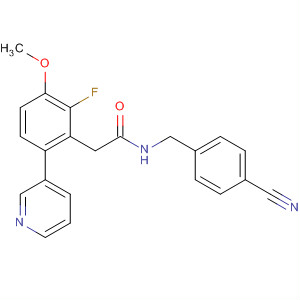 701264-84-8  Benzeneacetamide,N-[(4-cyanophenyl)methyl]-2-fluoro-a-methoxy-4-(3-pyridinyl)-