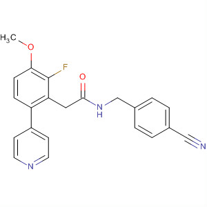 701264-86-0  Benzeneacetamide,N-[(4-cyanophenyl)methyl]-2-fluoro-a-methoxy-4-(4-pyridinyl)-
