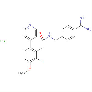 701264-87-1  Benzeneacetamide,N-[[4-(aminoiminomethyl)phenyl]methyl]-2-fluoro-a-methoxy-4-(4-pyridinyl)-, monohydrochloride