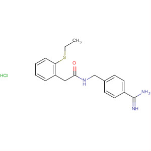 701265-15-8  Benzeneacetamide,N-[[4-(aminoiminomethyl)phenyl]methyl]-a-(ethylthio)-,monohydrochloride
