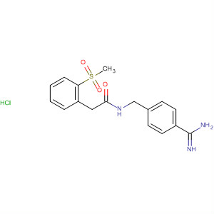 701265-17-0  Benzeneacetamide,N-[[4-(aminoiminomethyl)phenyl]methyl]-a-(methylsulfonyl)-,monohydrochloride