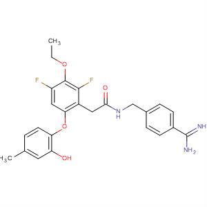 701266-40-2  Benzeneacetamide,N-[[4-(aminoiminomethyl)phenyl]methyl]-a-ethoxy-2,6-difluoro-4-(4-methoxyphenoxy)-