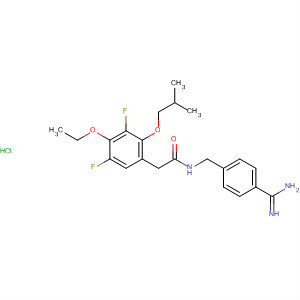 701266-91-3  Benzeneacetamide,N-[[4-(aminoiminomethyl)phenyl]methyl]-a-ethoxy-2,6-difluoro-3-(2-methylpropoxy)-, monohydrochloride