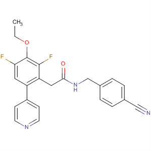 701268-25-9  Benzeneacetamide,N-[(4-cyanophenyl)methyl]-a-ethoxy-2,6-difluoro-4-(4-pyridinyl)-