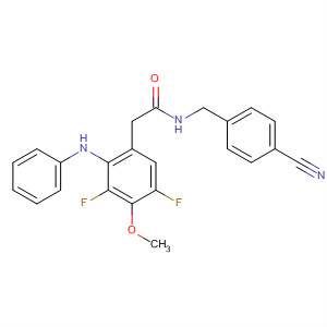 701269-26-3  Benzeneacetamide,N-[(4-cyanophenyl)methyl]-2,6-difluoro-a-methoxy-3-(phenylamino)-