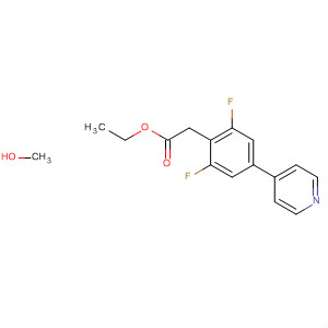 701270-14-6  Benzeneacetic acid, 2,6-difluoro-a-methoxy-4-(4-pyridinyl)-, ethyl ester