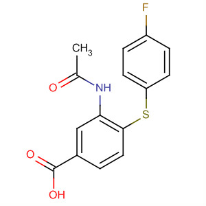 702669-87-2  Benzoic acid, 3-(acetylamino)-4-[(4-fluorophenyl)thio]-