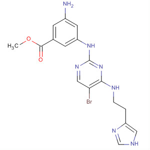 702674-51-9  Benzoic acid,3-amino-5-[[5-bromo-4-[[2-(1H-imidazol-4-yl)ethyl]amino]-2-pyrimidinyl]amino]-, methyl ester