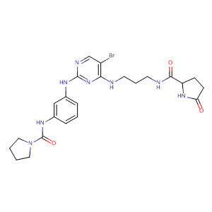 702675-39-6  1-Pyrrolidinecarboxamide,N-[3-[[5-bromo-4-[[3-[[(5-oxo-2-pyrrolidinyl)carbonyl]amino]propyl]amino]-2-pyrimidinyl]amino]phenyl]-