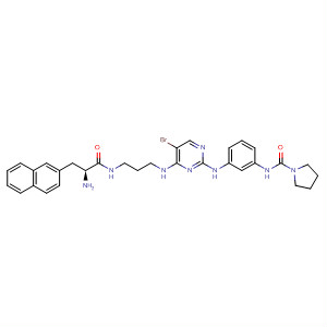 702675-55-6  1-Pyrrolidinecarboxamide,N-[3-[[4-[[3-[[(2S)-2-amino-3-(2-naphthalenyl)-1-oxopropyl]amino]propyl]amino]-5-bromo-2-pyrimidinyl]amino]phenyl]-