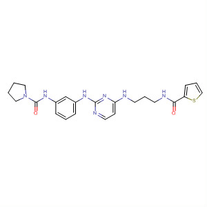 702675-57-8  1-Pyrrolidinecarboxamide,N-[3-[[4-[[3-[(2-thienylcarbonyl)amino]propyl]amino]-2-pyrimidinyl]amino]phenyl]-