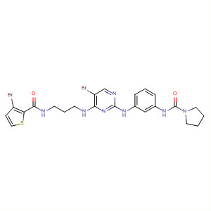 702675-87-4  1-Pyrrolidinecarboxamide,N-[3-[[5-bromo-4-[[3-[[(3-bromo-2-thienyl)carbonyl]amino]propyl]amino]-2-pyrimidinyl]amino]phenyl]-