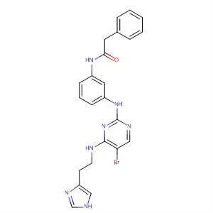 702676-01-5  Benzeneacetamide,N-[3-[[5-bromo-4-[[2-(1H-imidazol-4-yl)ethyl]amino]-2-pyrimidinyl]amino]phenyl]-