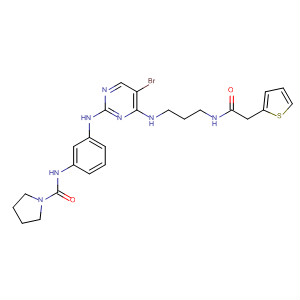 702676-58-2  1-Pyrrolidinecarboxamide,N-[3-[[5-bromo-4-[[3-[(2-thienylacetyl)amino]propyl]amino]-2-pyrimidinyl]amino]phenyl]-