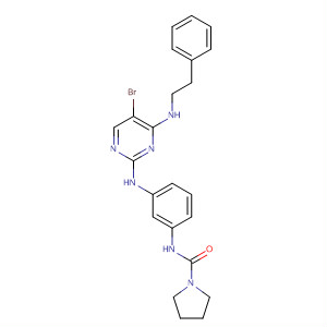 702677-93-8  1-Pyrrolidinecarboxamide,N-[3-[[5-bromo-4-[(2-phenylethyl)amino]-2-pyrimidinyl]amino]phenyl]-